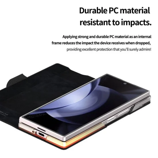 Cover Samsung Z Fold 6 Bonnet Diary Flip Case Araree - Black